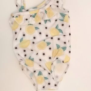 Lemon print swim suit